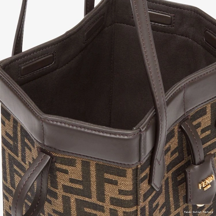 Cheap HOT FF Origami In Fabric Mini Brown Bag Fendi Motif 0719